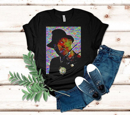 Freddy Bling Graphic Horror Halloween Shirt