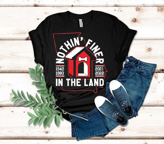 Georgia Bulldogs Nothin' Finer In The Land 1942 2021 1980 2022 Shirt