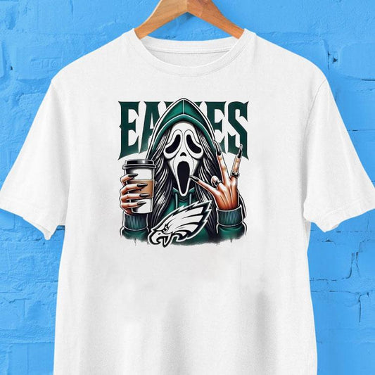 Ghostface Drinking Coffee Philadelphia Eagles Shirt
