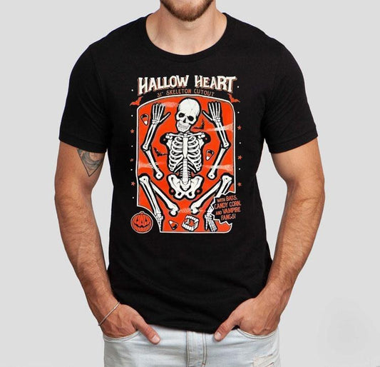 Hallow Heart 31th Skeleton Cut Out Halloween Shirt
