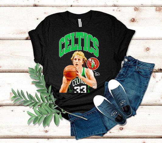 Larry Bird Boston Celtics Basketball Signature Shirt