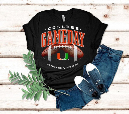 Miami Hurricanes Football College Gameday 2025 Shirt