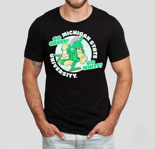 Michigan State Spartans University Go Green Go White Shirt