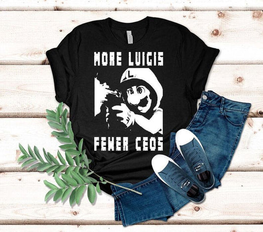 More Luigis Less Ceos Anti-fascist Luigi Mangione Shirt