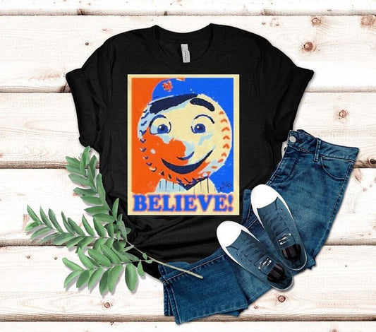 Mr Met New York Mets Mlb Believe Hope Mascot Shirt