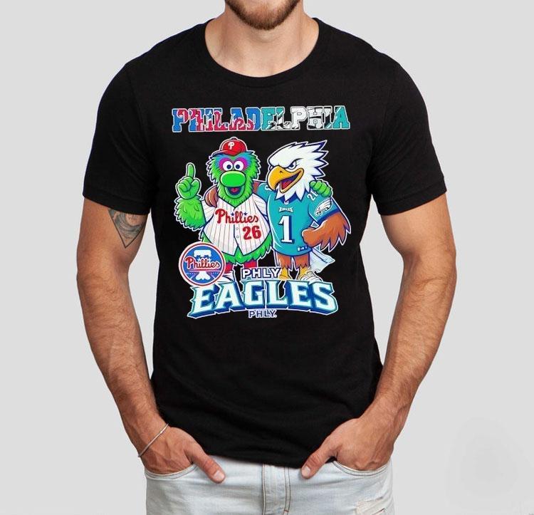 Philadelphia Phillies And Philadelphia Eagles Mascot Shirt
