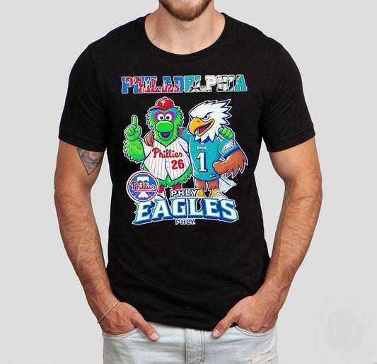 Philadelphia Phillies And Philadelphia Eagles Mascot Shirt