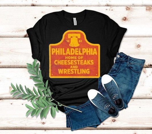 Philadelphia Phillies Cheesesteaks And Wrestling Philly 1682 Shirt
