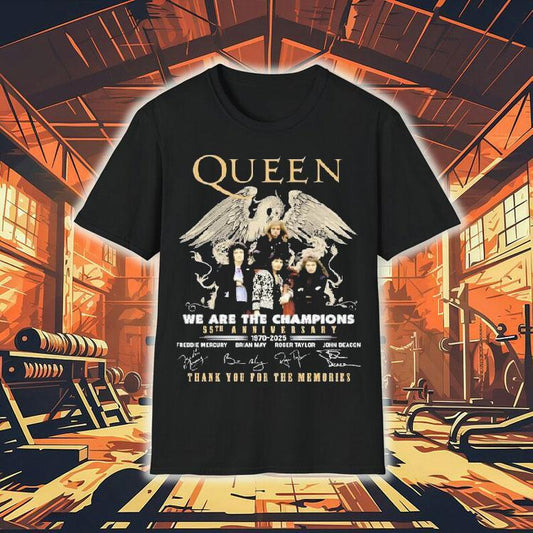 Queen We Are The Champions 55th Anniversary 1970 2025 Thank You For The Memories Signatures Shirt
