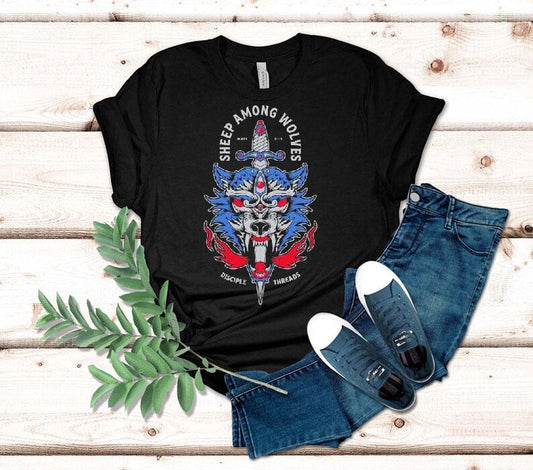 Sheep Among Wolves Disciple Threads Sword Shirt