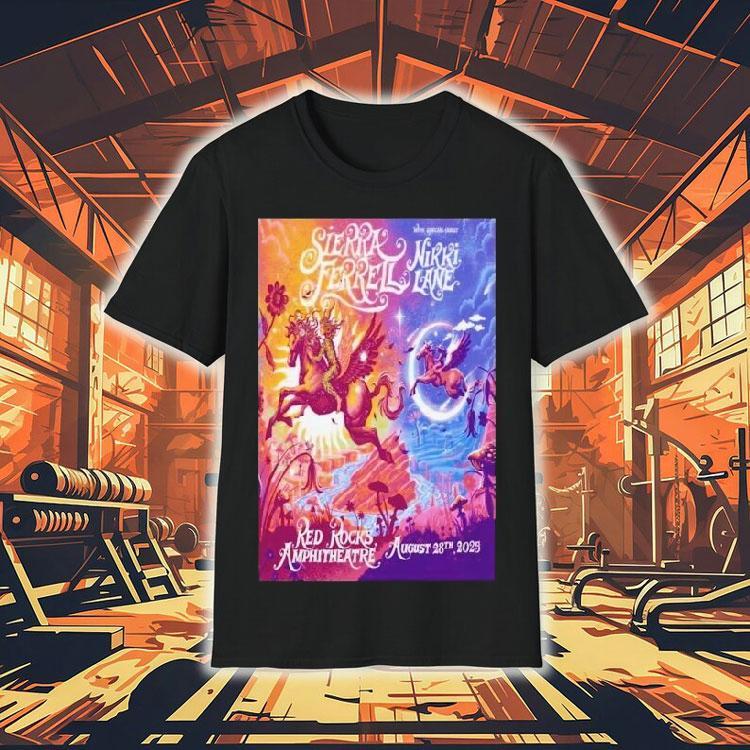Sierra Ferrell Red Rocks Amphitheatre Morrison, Co Tour Aug 28 2025 Pegasus Shirt
