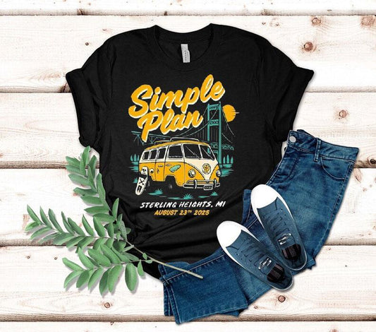 Simple Plan Tour Sterling Heights, Michigan August 23, 2025 Shirt