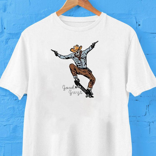 Skeleton Skateboarding Good Guys Shirt