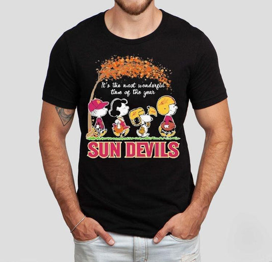 Snoopy The Peanuts Arizona State Sun Devils It's The Most Wonderful Time Of The Year Shirt