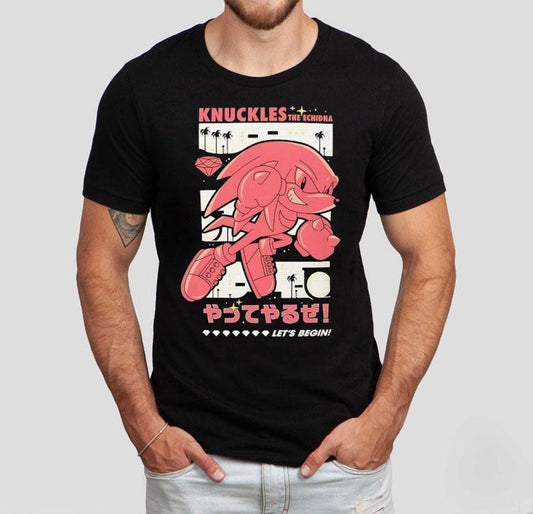 The Hedgehog Knuckles The Echidna Let's Begin Shirt