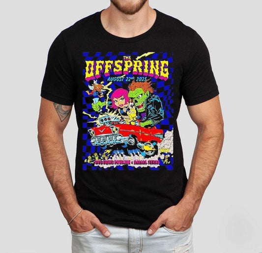 The Offspring Concert Dos Equis Pavilion, Dallas, Texas Tour Aug 22, 2025 Tour Shirt