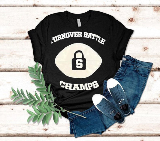 Turnover Battle Champs Football Lock Shirt