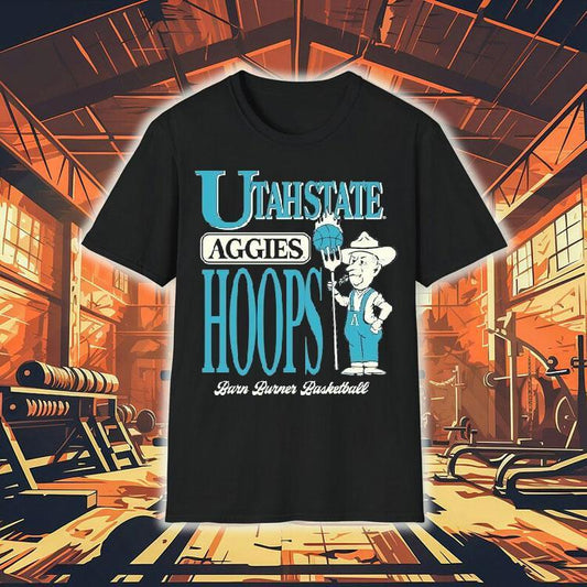 Utah State Aggies Barn Burner Farmer Hoops Shirt
