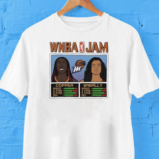 Wnba Jam Kahleah Copper And Satou Sabally Phoenix Mercury Basketball Shirt