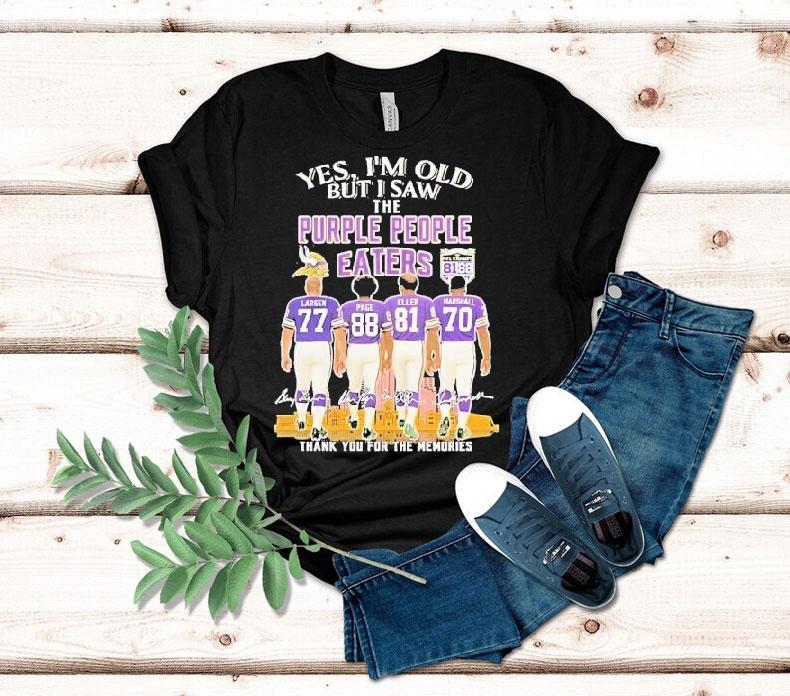 Yes I'm Old But I Saw Minnesota Vikings The Purple People Eaters Shirt