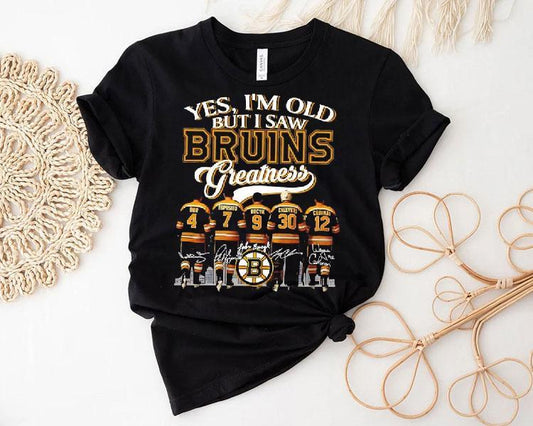 Yes I'm Old But I Saw Orr Esposito Bucyk Cheevers Cashman Boston Bruins Players Greatness Shirt