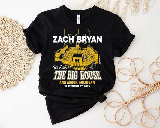 Zach Bryan Concert The Big House Michigan Stadium 2025 Shirt