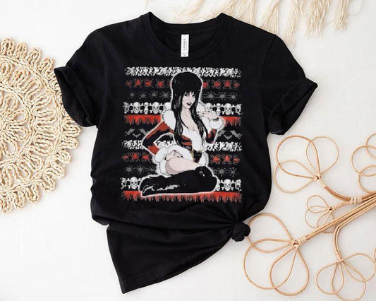 2023 Elvira Dark Xmas Ugly Christmas Shirt