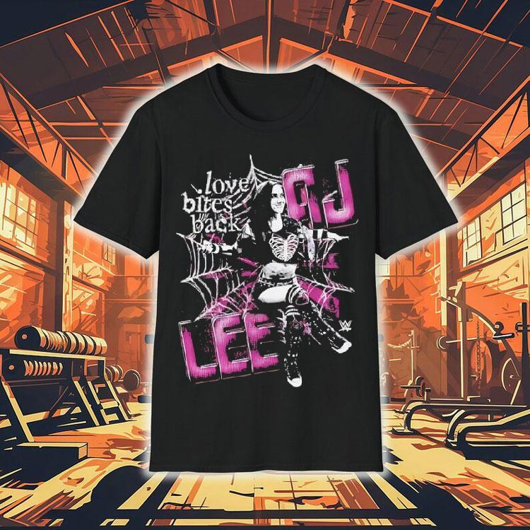 Aj Lee Spider Love Bites Back Graphic Shirt