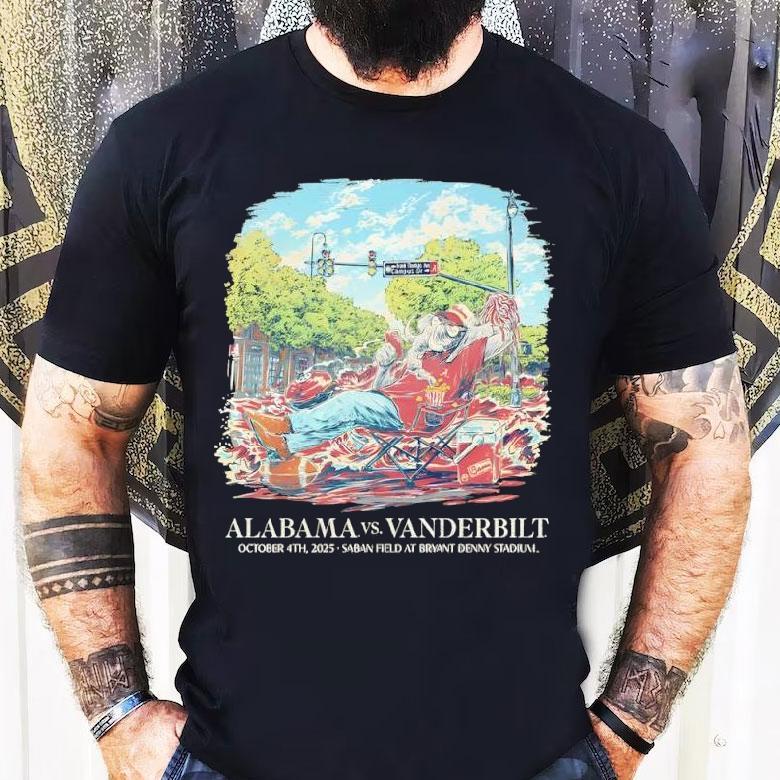 Alabama Vs. Vanderbilt 2025 Shirt