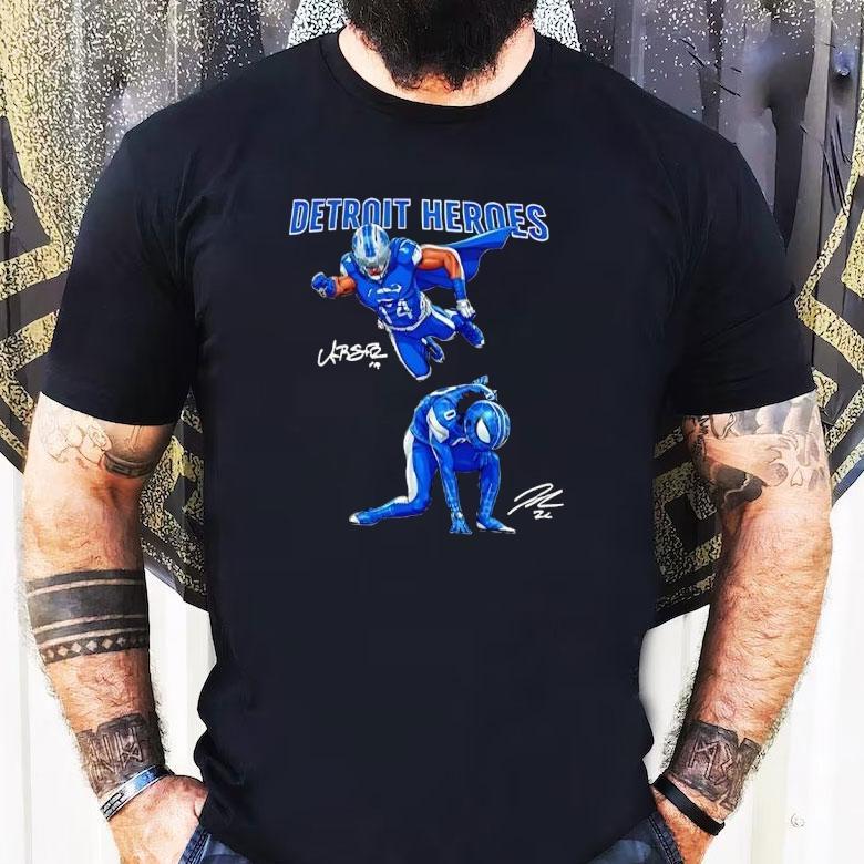 Amon-ra St Brown Detroit Lions Heroes Signature Shirt