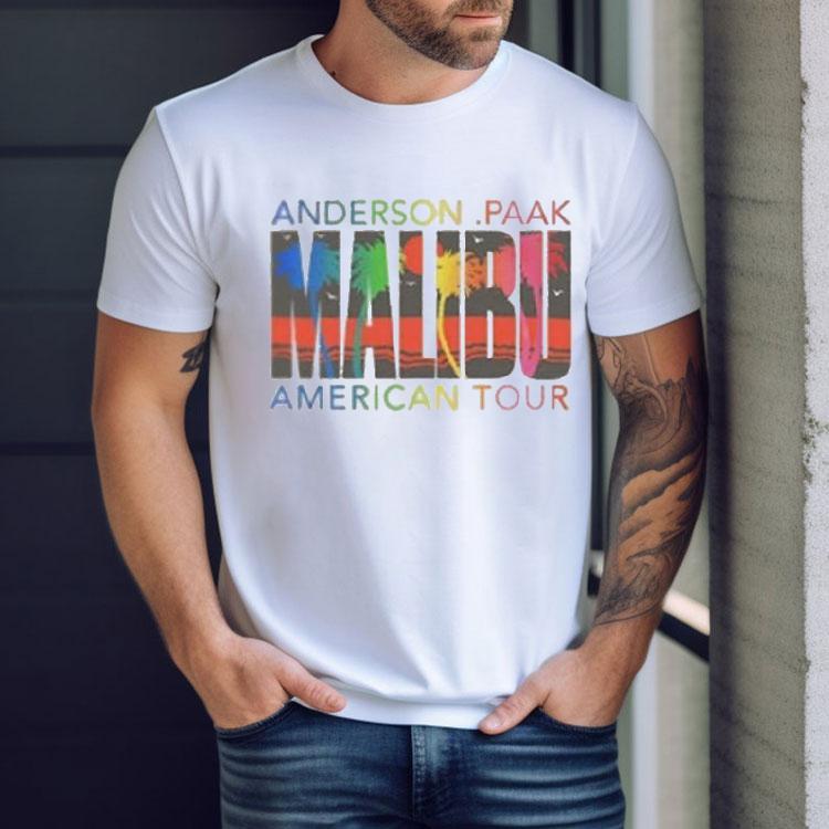 Anderson Paak Malibu Tour 2024 Palm Tree Shirt