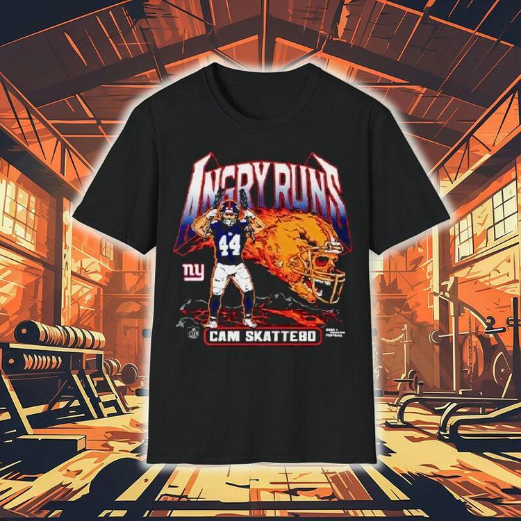 Angry Runs Cam Skattebo New York Giants Football Shirt