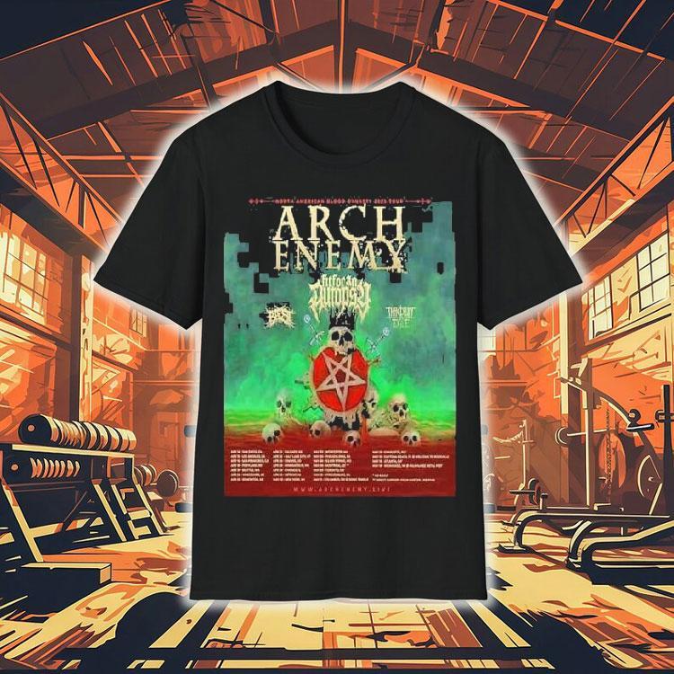 Arch Enemy North American Blood Dynasty 2025 Tour Tour Dates Shirt