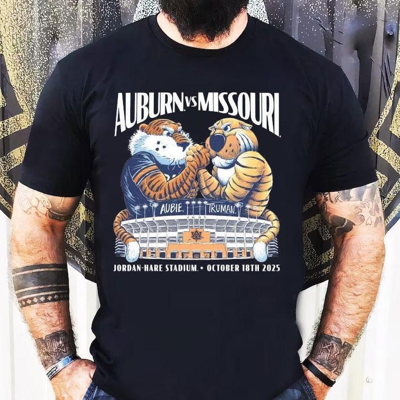 Auburn Tigers Vs Missouri Tigers Auble Truman Jordan Hare Stadium October 18th 2025 Shirt