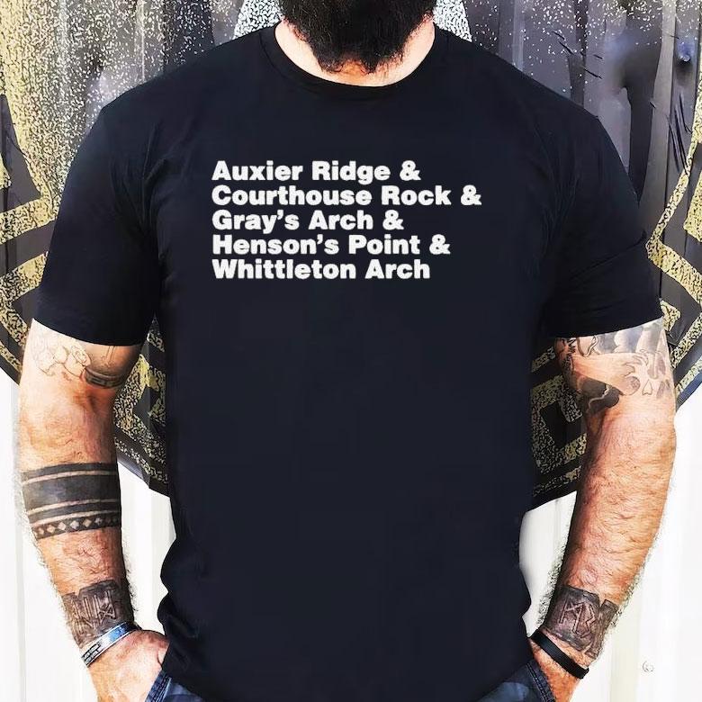 Auxier Ridge And Courthouse Rock And Gray's Arch And Henson's Point And Whittleton Arch Red River Gorge Shirt