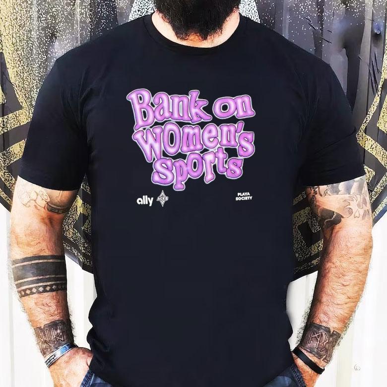 Bank On Women's Sports Wnba Las Vegas Aces Logo Shirt