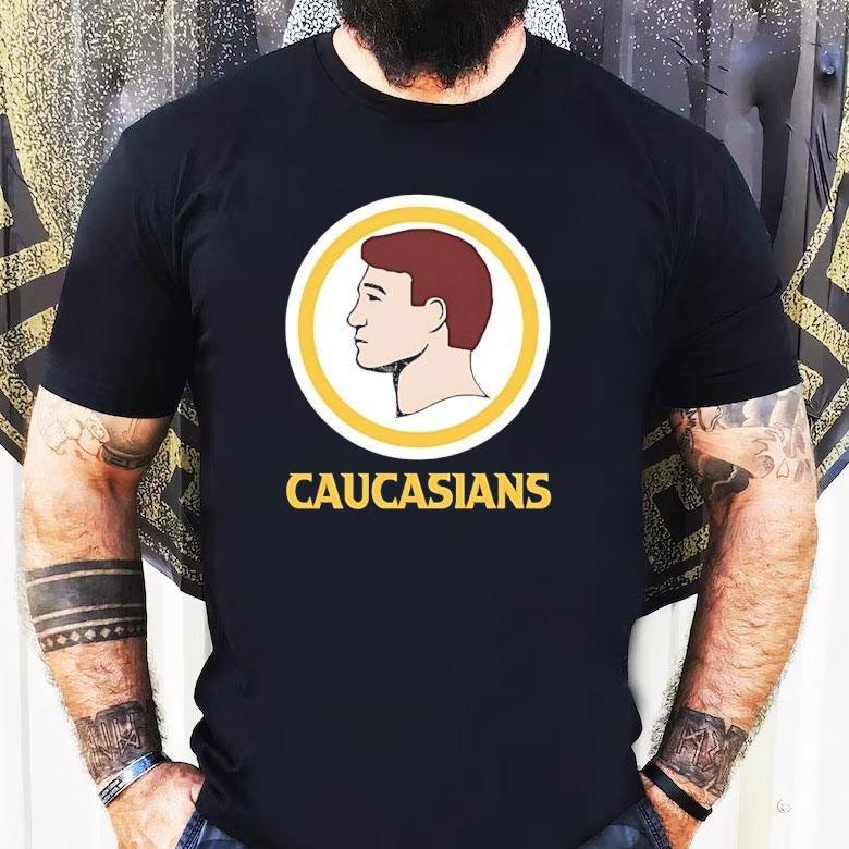 Caucasians Style Washington Commanders Logo Parody Shirt