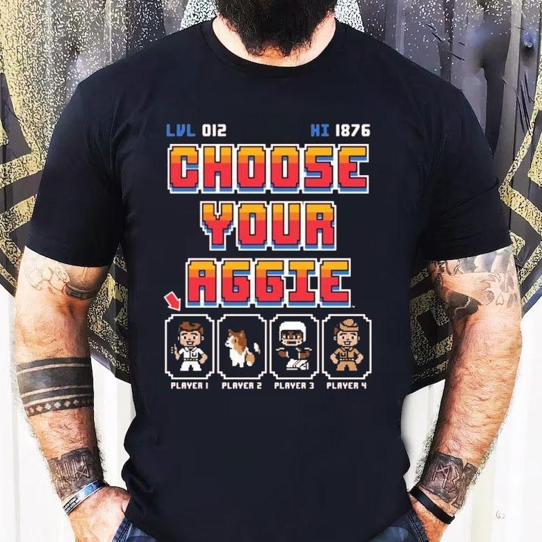 Choose Your Aggie Player 8-bit Shirt
