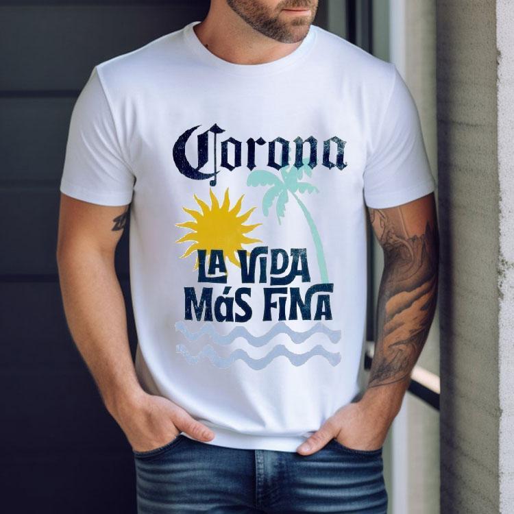 Corona Extra La Vida Mas Fina Beach Shirt
