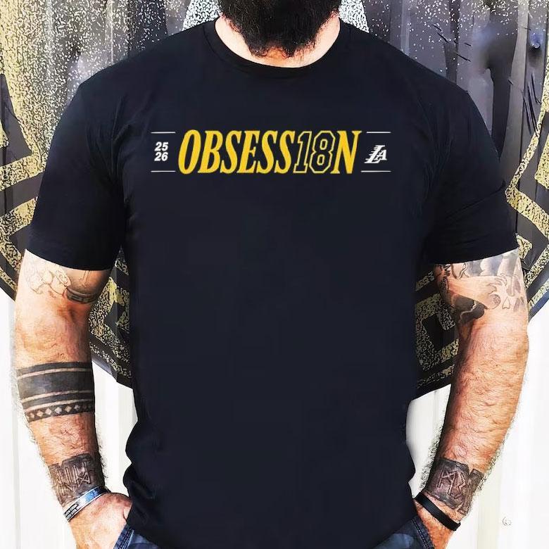 Deandre Ayton Wearing Obsess18n La 2025 2026 Los Angeles Lakers Shirt