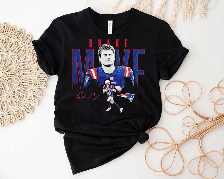 Drake Maye New England Patriots Football Signature Shirt