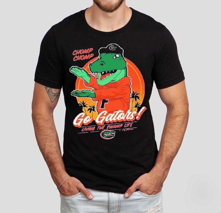 Florida Gators Chomp Chomp Living The Swamp Life Flogrown Rally Mascot Shirt