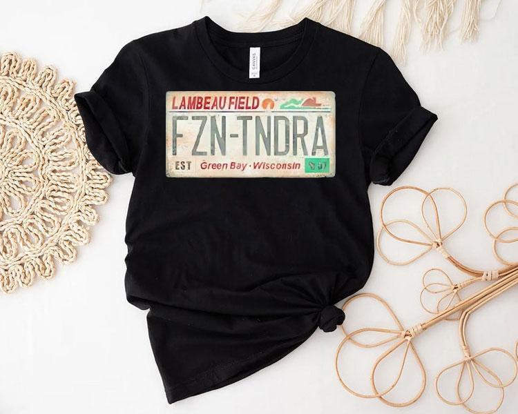 Lambeau Field License Plate Green Bay-wisconsin Vintage Shirt