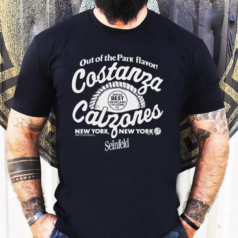 New York Yankees X Seinfeld Out Of The Park Flavor Voted Best Eggplant Calzone #1 Costanza's Calzones Shirt