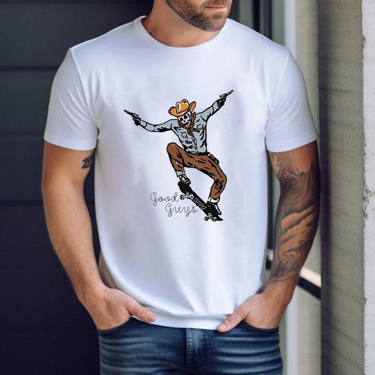 Skeleton Skateboarding Good Guys Shirt