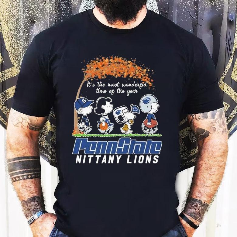 Snoopy The Peanuts Penn State Nittany Lions It's The Most Wonderful Time Of The Year Shirt