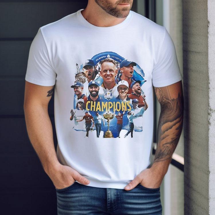 Team Europe's Victory At The 2025 Ryder Cup Celebrates Champions Shirt