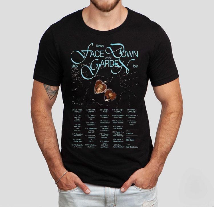 Tennis Face Down In The Garden 2025 The Farewell Tour Dates Shirt