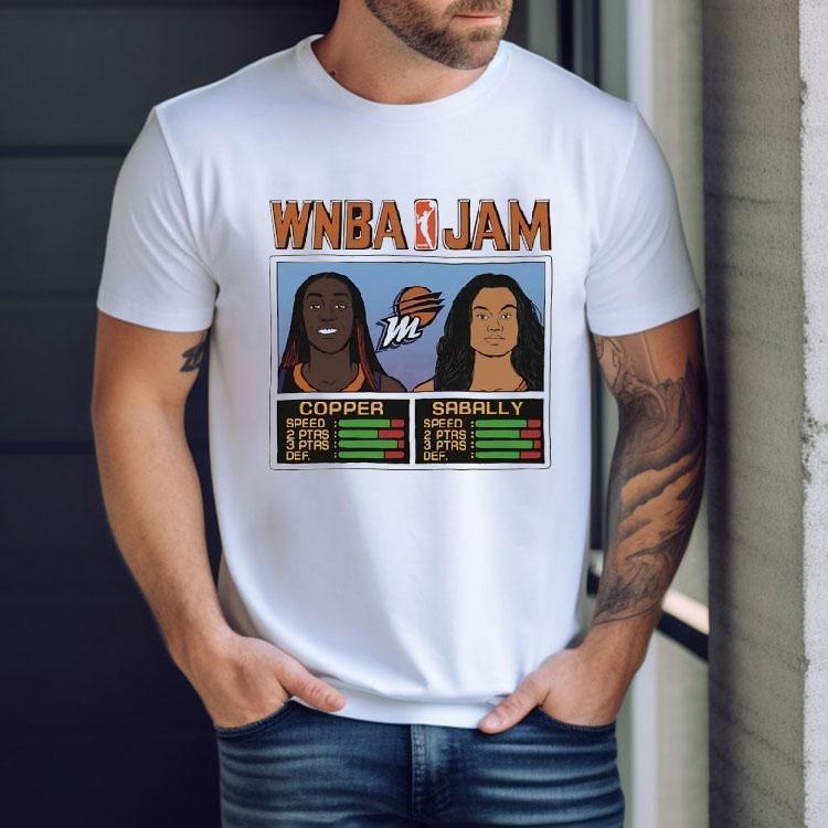 Wnba Jam Kahleah Copper And Satou Sabally Phoenix Mercury Basketball Shirt