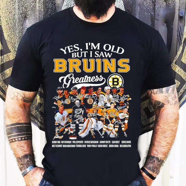 Yes I'm Old But I Saw Boston Bruins Players Greatness Collection Shirt